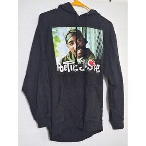 COLUMBIA PICTURES POETIC JUSTICE TUPAC SHAKUR PRINT WOMENS S/P POCKETED HOODIE